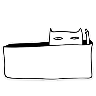 🖕 gatto, animale, vuoto, bianco, vettore, adesivo, animale domestico, cartone animato whatsapp sticker