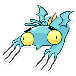 😵 монстр, существо, мультфильм, фэнтези, персонаж, иллюстрация telegram sticker