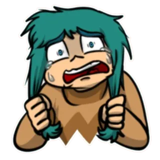 😭 crying, sad, distressed, cartoon, character telegram sticker