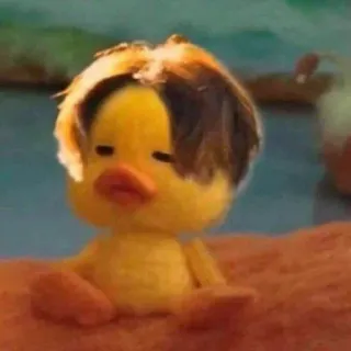 😒 duck, cute, plush, toy, animal whatsapp sticker