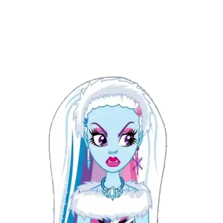 😒 Abbey Bominable Monster High モンスターハイ, アニメ, キャラクター, アビー・ボミナブル telegram sticker