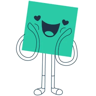 😭 Dibujos animados, Cuadrado, Personaje, Amor, Lindo telegram sticker