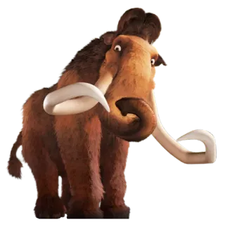 😦 Manny Ice Age мамонт, мультфильм, животное, ледниковый период, млекопитающее telegram sticker
