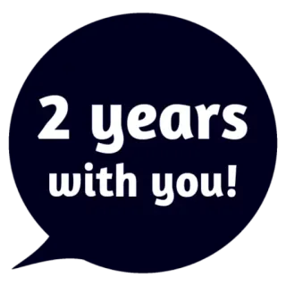 ❤ 2 years with you! Jahrestag, Feier, Liebe, Beziehung, Jahre, Zusammen, Meilenstein whatsapp sticker