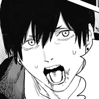 🤯 Aki Hayakawa Chainsaw Man 动漫, 漫画, 链锯人, 早川秋, 表情 whatsapp sticker