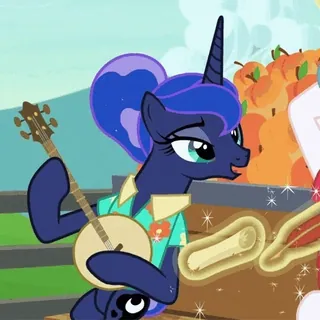 😏 Princess Luna My Little Pony poni, dibujos animados, magia, princesa, luna, música telegram sticker
