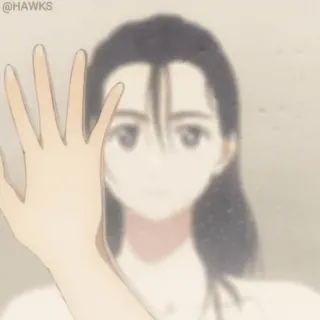 🚿 @HAWKS อนิเมะ, ผู้หญิง, เศร้า, หน้าต่าง, เบลอ telegram sticker