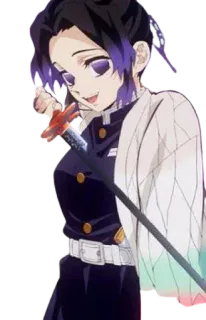 😄 Shinobu Kocho Demon Slayer Anime, Demon Slayer, Shinobu Kocho, Manga, Personnage telegram sticker
