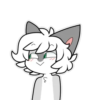 😊 gato, desenho animado, anime, animal, adesivo telegram sticker