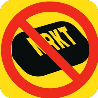 🫥 APKT 停止, 禁止, 符号, 红色圆圈, 黑色, 黄色 telegram sticker