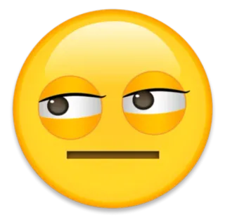 😒 emoji, smirk, expression, face, yellow telegram sticker