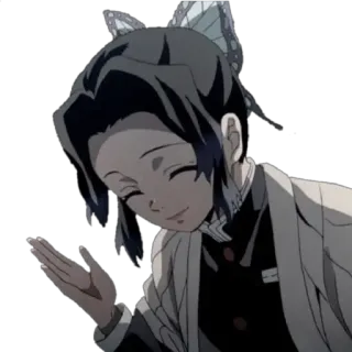 😁 Shinobu Kocho Demon Slayer anime, demon slayer, shinobu kocho, manga, character, butterfly, smile telegram sticker