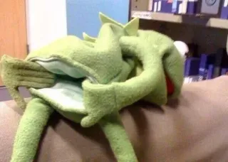 🕳 Kermit Kermit la rana, Muppet, marioneta, verde, gracioso telegram sticker