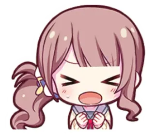 🌟 Anime, Menina, Fofa, Chibi, Desenho animado whatsapp sticker