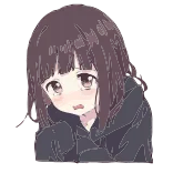 😭 Anime, Mädchen, Süß, Cartoon, Illustration, Sticker whatsapp sticker