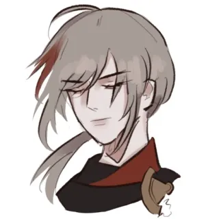🌟 Anime, Mangá, Retrato, Arte, Desenho, Ilustração telegram sticker