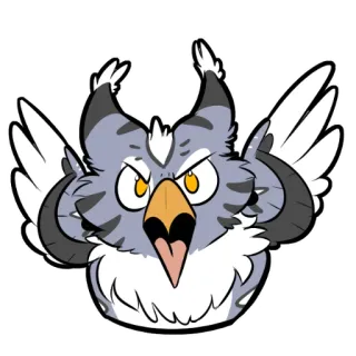 😡 grifo, desenho animado, animal, fantasia, fofo, criatura mítica telegram sticker