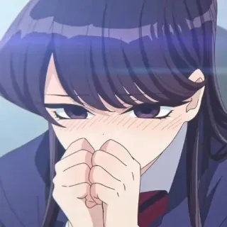 💈 Komi Shouko Komi Can't Communicate Аниме, Коми не может общаться, Коми Сёко, Милый, Школьница, Каваий telegram sticker