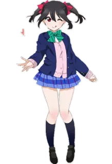 😋 Yazawa Nico Love Live! Anime, Ragazza, Idol, Uniforme scolastica, Carina, Love Live telegram sticker
