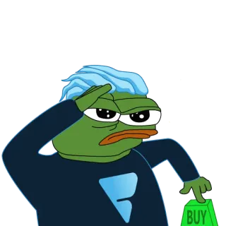 🥇 Pepe the Frog BUY pepe, frosch, kaufen, meme, aktien, finanzen telegram sticker