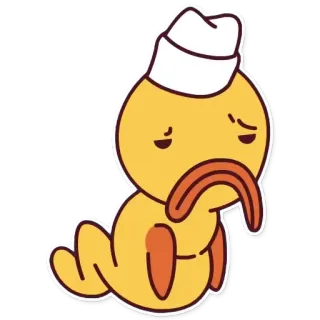 😞 утка, грустный, птица, животное, стикер telegram sticker