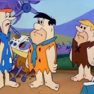 😐 Fred Flinstone The Flintstones カートゥーン, キャラクター, 原始家族フリントストーン, フレッド・フリントストーン, ウィルマ・フリントストーン, ペブルス・フリントストーン telegram sticker