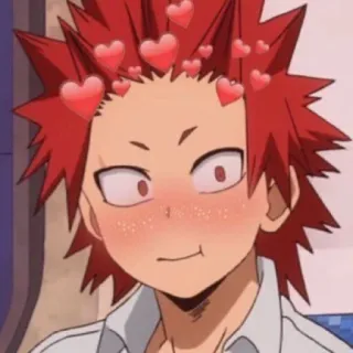 ❤️ Eijiro Kirishima My Hero Academia Anime, Kirishima, My Hero Academia, Herzen, Süß, Cartoon telegram sticker