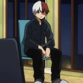 ❄️ Shoto Todoroki My Hero Academia Anime, Shoto Todoroki, My Hero Academia, Postać, Postać z anime telegram sticker