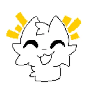 🥳 carino, gatto, felice, kawaii, animale, cartone animato telegram sticker