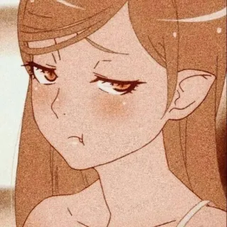 🥯 Anime, Mangá, Garota, Ilustração, Triste, Fofo telegram sticker
