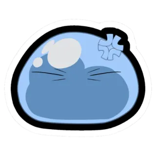 😠 слайм, мультфильм, синий, злой, аниме telegram sticker
