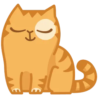 😊 kat, oranje, dier, schattig, sticker, huisdier, poes whatsapp sticker