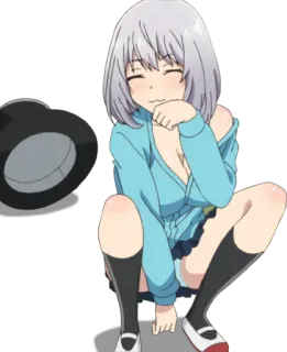 😸 Anime, Dziewczyna, Słodkie, Kreskówka, Postać telegram sticker