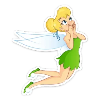 😳 Tinkerbell Peter Pan Tinkerbell, fairy, Disney, Peter Pan, cartoon telegram sticker