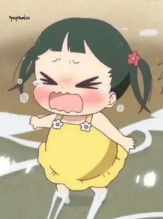 😭 Anime, Płacz, Smutny, Chibi, Dziewczyna, Płacząca, Dziecko, Kreskówka telegram sticker