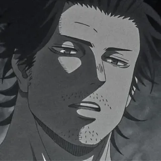 🍚 Yami Sukehiro Black Clover Аниме, Чёрный клевер, Ями, Ями Сукехиро, Капитан, Маг, Фанатское творчество, Наклейка telegram sticker