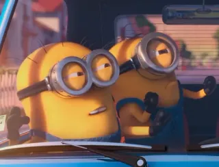 😡 Minions Despicable Me minions, cartoon, animated, driving, movie telegram sticker