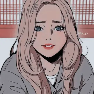 😬 @ja__yy Anime, Garota, Desenho animado, Retrato, Personagem whatsapp sticker