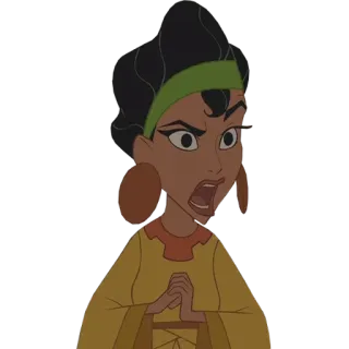 😤 Yzma The Emperor's New Groove Disney, Desenho animado, Vilão, Personagem, Bravo, Reação, Yzma telegram sticker