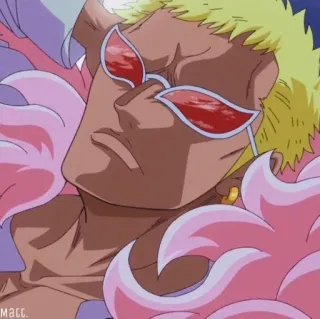 🦩 Donquixote Doflamingo One Piece อนิเมะ, ตัวละคร, ตัวร้าย, โดฟลามิงโก้ telegram sticker