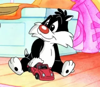 🧃 Sylvester dessin animé, chat, mignon, chaton, Sylvestre, Looney Tunes telegram sticker