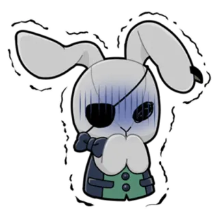 😱 rabbit, bunny, cute, cartoon, character, anime telegram sticker