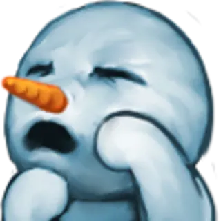👶 Schneemann, traurig, weinen, Winter, Schnee telegram sticker