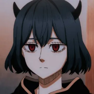🖤 Nero Black Clover anime, black clover, nero, secre swallowtail, manga, demon telegram sticker