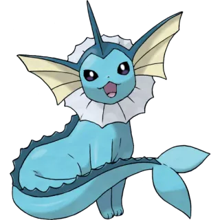 😃 Vaporeon Pokémon Pokémon, Vaporeon, Tipe Air, Lucu, Biru whatsapp sticker
