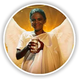 😁 angel, water, wings, halo, woman, kindness telegram sticker