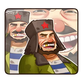 😂 Day R mann, russisch, hut, bart, kommunist telegram sticker