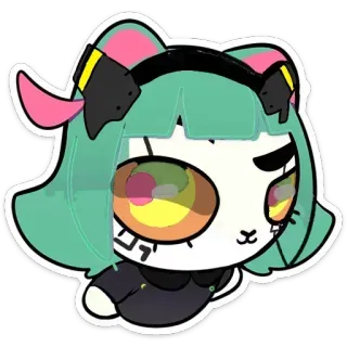 🤨 อนิเมะ, การ์ตูน, สติกเกอร์, แมว, คาวาอิ, น่ารัก, สัตว์, ศิลปะดิจิทัล telegram sticker