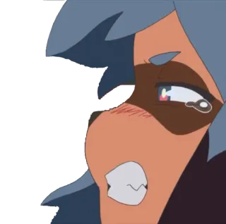 😭 anime, piangere, triste, lacrime, emozione, primo piano, animazione telegram sticker