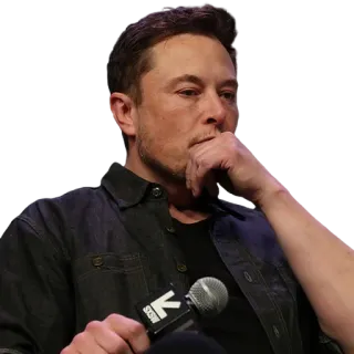 🤔 Elon Musk pessoa, empreendedor, tecnologia, negócios telegram sticker